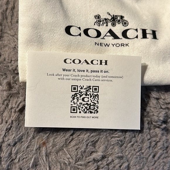 Silver Coach Post Earrings - Dangling “C” - pretty and petite - new/ gift bag - Picture 4 of 7